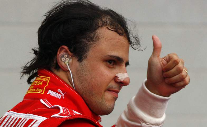 Felipe Massa po vítzství ve Velké cen Bahrajnu.