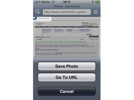 Ukládání obrázk z internetu na iPhonu
