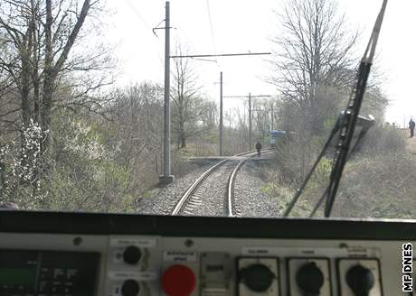 Rekonstrukce sráky tramvají v Ostrav (14. dubna 2008)