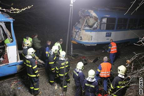 Následky dubnové sráky tramvají v Ostrav