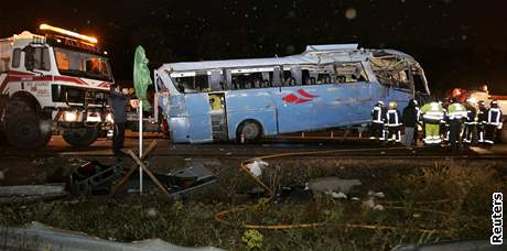 Nehoda autobusu s finskmi turisty ve panlsku