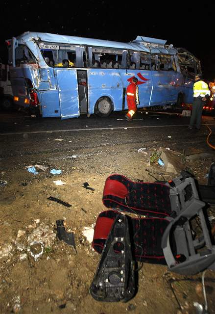 Nehoda autobusu s finskmi turisty ve panlsku