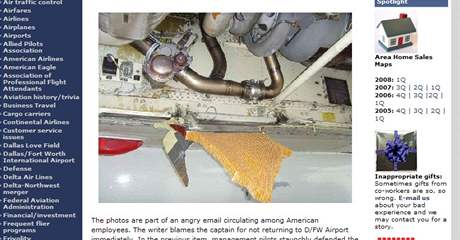 Pi startu Boeingu 767 American Airlines v Dallasu odpadla ze spodku letadla deska