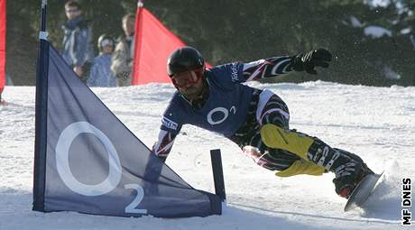 O2 jako sponzor. Snowboard Fis O2 European Cup 2007, Klínovec.