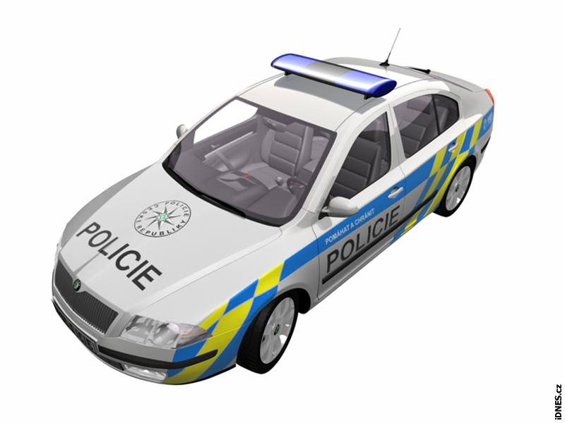 Nový vzhled policejní voz na modelu koda Octavia.