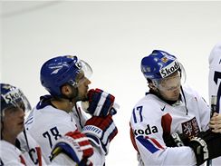 Zklamaní čeští hokejisté po vyřazení Zklamaní čeští hokejisté po vyřazení