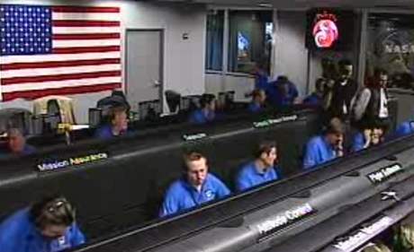 ídící stedisko NASA ped pistáním sondy Phoenix na Marsu