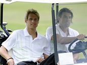 Radoslav Ková (vlevo), Milan Baro na golfu