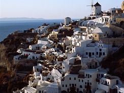 eck ostrov Santorini, msto Oia