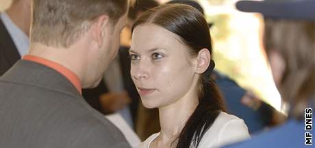 Veronika Jank, která nechala zabít svého mue, u Krajského soudu v Brn