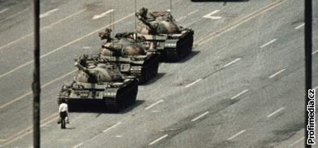 Pekingské námstí Tchien-an-men v dob protest v roce 1989