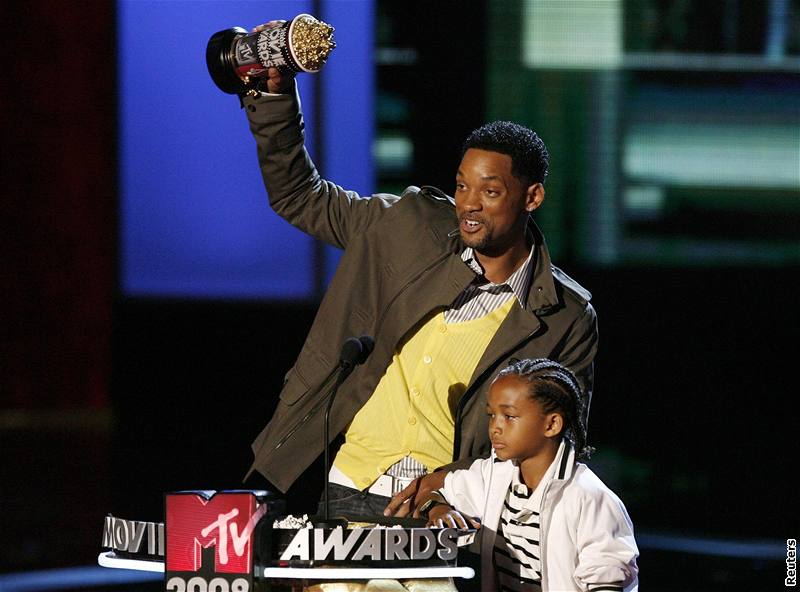 MTV Movie Awards 2008 - herec Will Smith se synem Jaydenem