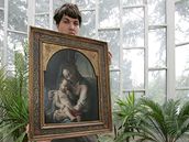 Syn majitele aukční síně Jakub Zezula ukazuje Madonu s dítětem renesančního mistra Correggia z Parmy Syn majitele aukční síně Jakub Zezula ukazuje Madonu s dítětem renesančního mistra Correggia z Parmy