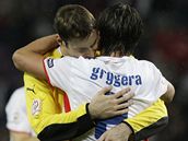 Petr Čech a Zdeněk Grygera po prohře s Tureckem Petr Čech a Zdeněk Grygera po prohře s Tureckem