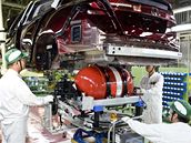 Výroba vodíkové Hondy FCX Clarity