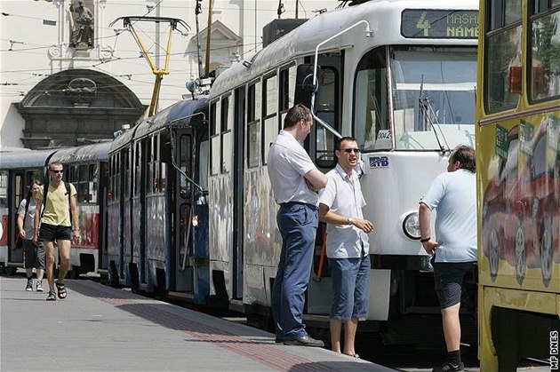 Stávka odbor v Brn: Tramvaje hodinu nejezdily