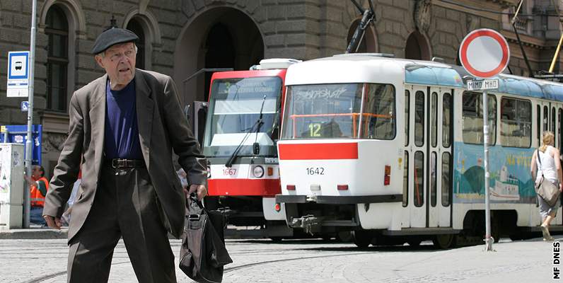 Stávka odbor v Brn: Tramvaje hodinu nejezdily