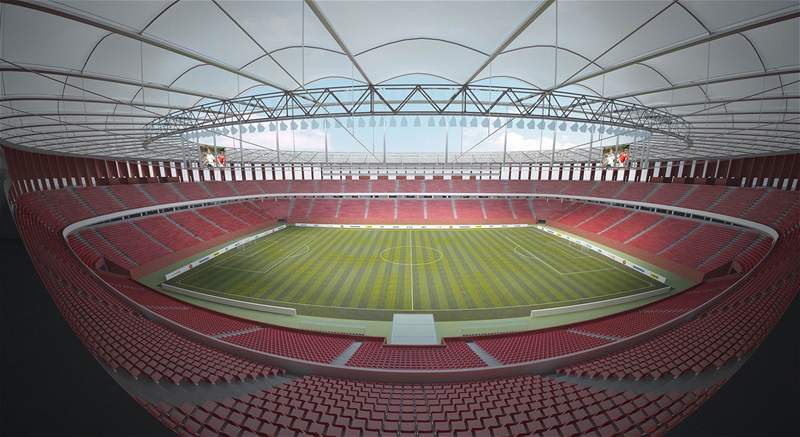 Vizualizace nového fotbalového stadionu v Brn
