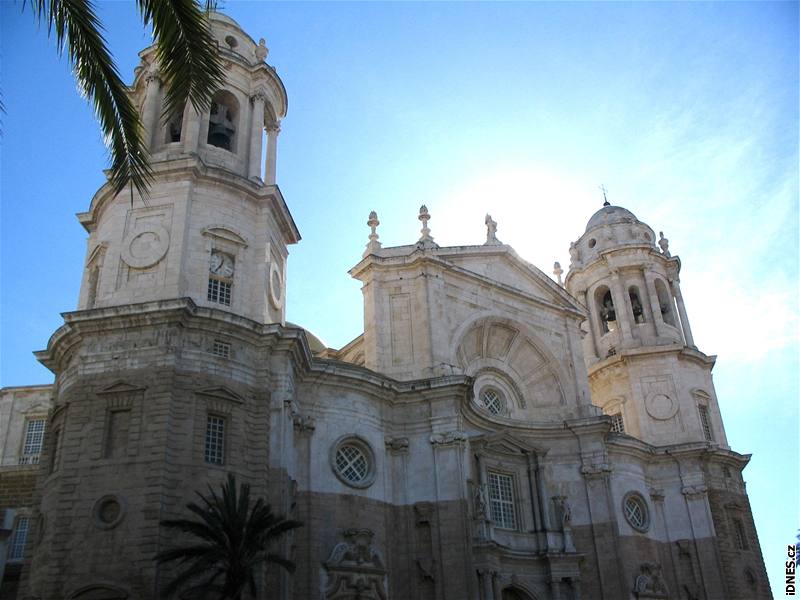 panlsko, Andalusie. Cádiz - Katedrála s ví La Torre de Poniente