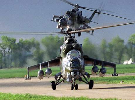 Vrtulníková základna v Perov.