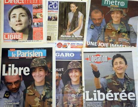 Osvobozen Ingrid Betancourtov ve francouzskch mdich