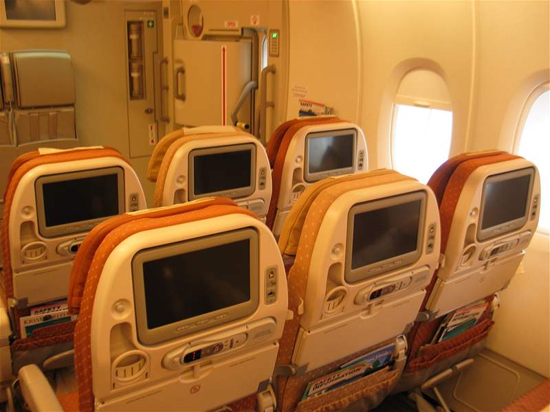 Interiér letadla A380 