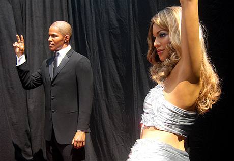 Zahjen vstavby Madame Tussaud's v Hollywoodu - figurny Jamie Foxx a Beyonc Knowles