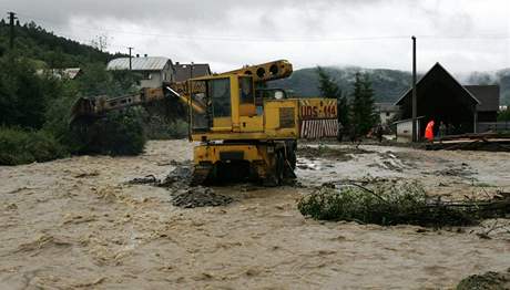 Nsledky povodn na vchodnm Slovensku (24. 7. 2008)