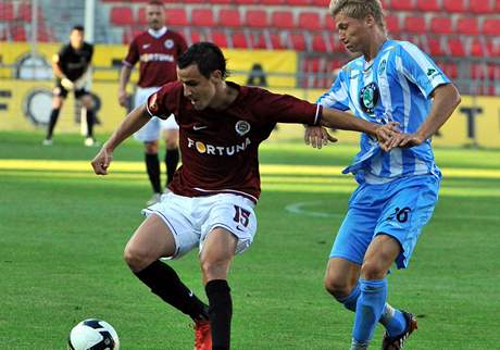 Sparta - Boleslav: Kladrubský (vlevo), Procházka