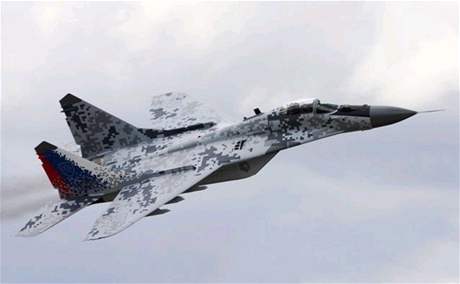 MiG 29  slovenské armády maskovaný digitální kamufláí