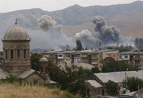 Bombardovan msto Gori le asi 80 kilometr od hlavnho msta Jin Osetie