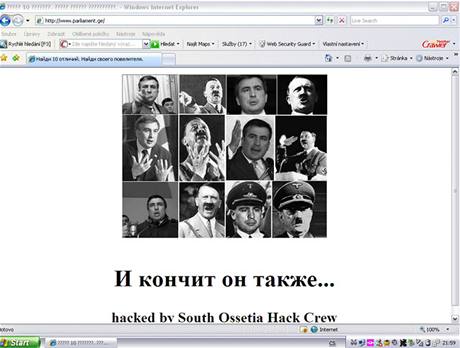 Internetové stránky gruzínského parlamentu napadli hackei