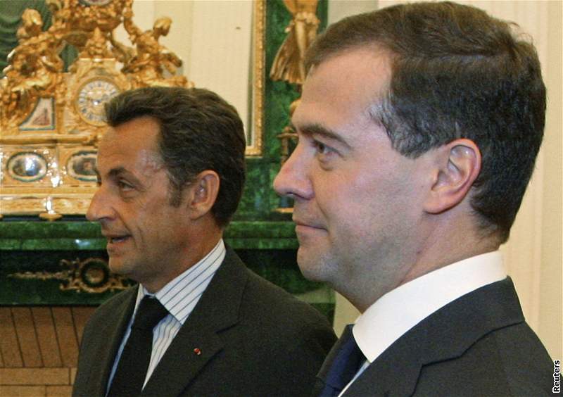 Ruský prezident v Moskv jednal s francouzským protjkem Nicolasem Sarkozym.