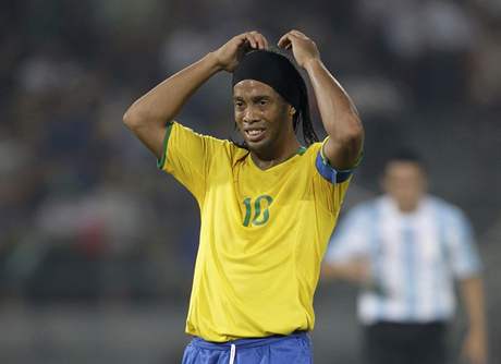 Zklamaný brazilský fotbalista Ronaldinho