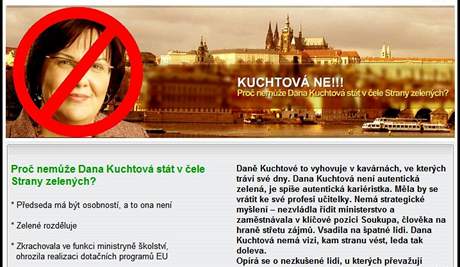 Autoi webu o Kuchtové tvrdí, e nemá ádné vize do budoucna a rozdluje stranu.