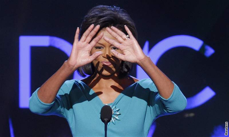 Michelle Obama na sjezdu demokrat v Denveru (25. srpna 2008)
