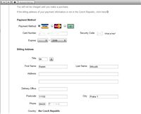 AppStore registrace s kartou