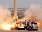 Klasický start rakety Shahab 3 ve vojenských podmínkách Klasický start rakety Shahab 3 ve vojenských podmínkách