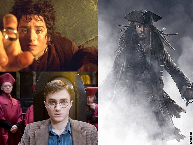 Nejúspnjími hrdiny filmových sérií jsou Frodo Pytlík, Harry Potter a Jack Sparrow