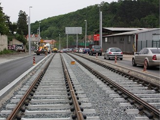 Nov tramvajov tra v ul. Radlick