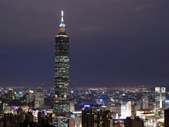 Tchaj-wan, nejvt mrakodrap svta Taipei 101 v Tchaj-peji 