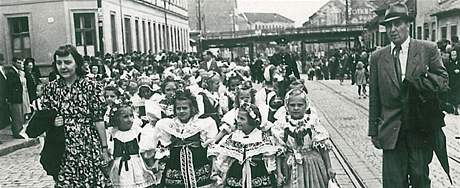 Táborská ulice v Brn v roce 1945