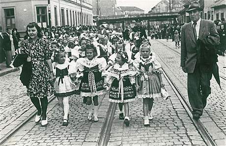 Táborská ulice v Brn v roce 1945