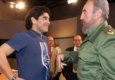 Diego Armando Maradona a Fidel Castro