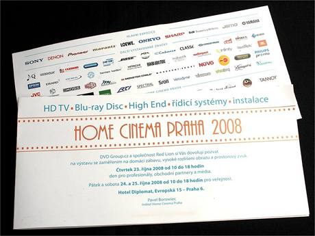 Vstupenka Home Cinema Praha 2008