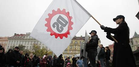 Demonstrace Dlnické strany. Ilustraní foto
