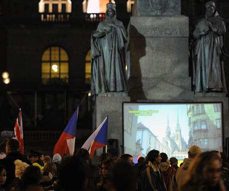 Demonstrace Národní strany na Václavském námstí 28. 10. 2008