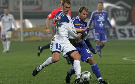 Olomouc - Liberec: olomoucký Michal Hubník (vpravo) a