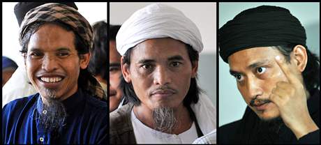 Atentátníci z Bali Ali Gufron, Imam Samudra a Amrozi.