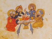 Spolen pokrm z peenho kuete po islmskm zpsobu, ilustrace z knihy Jdlo - Djiny chuti
